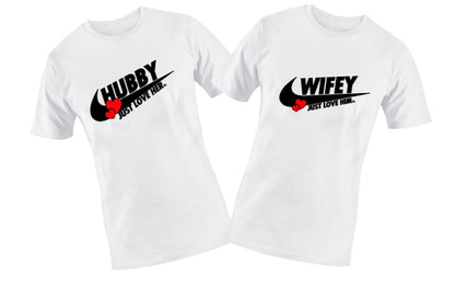 Wifey and Hubby Checkmark T Shirts