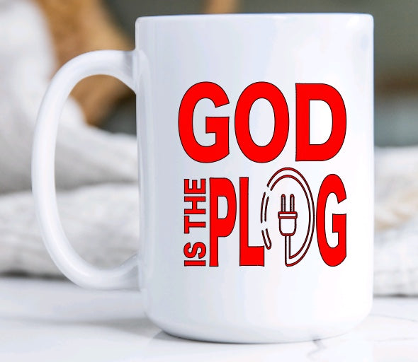 God Is the Plug Coffee Mug