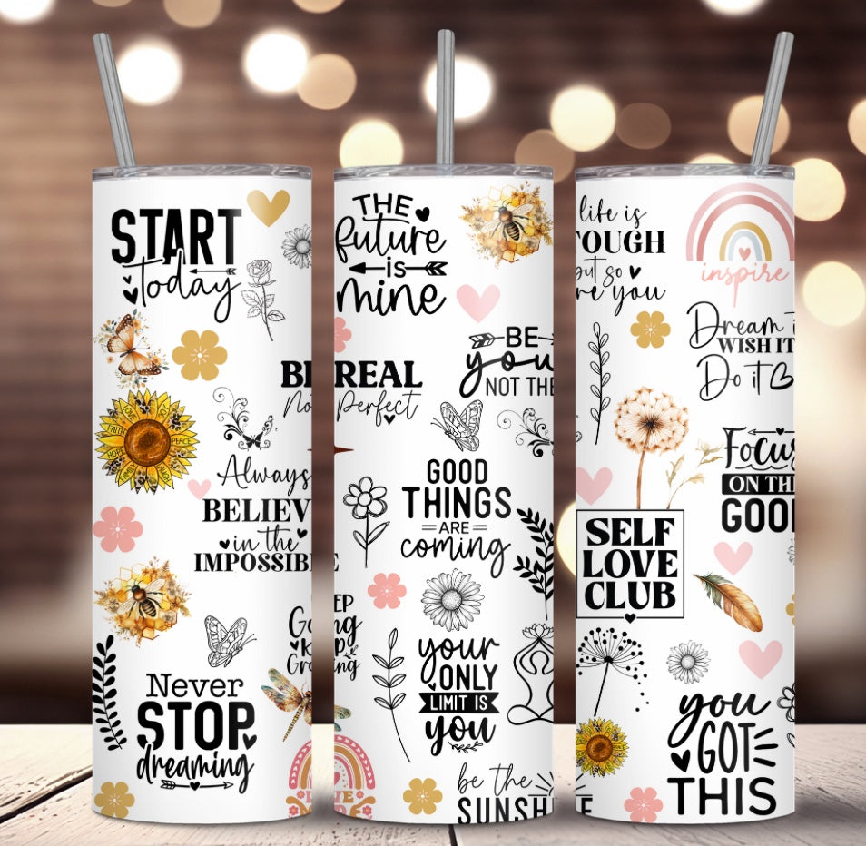 Self Love Sublimation Tumbler